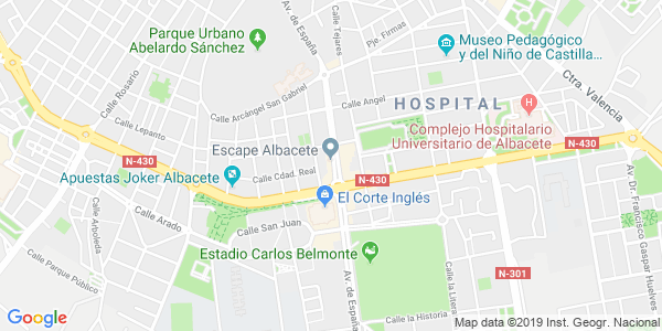 Mapa dirección Escape Albacete