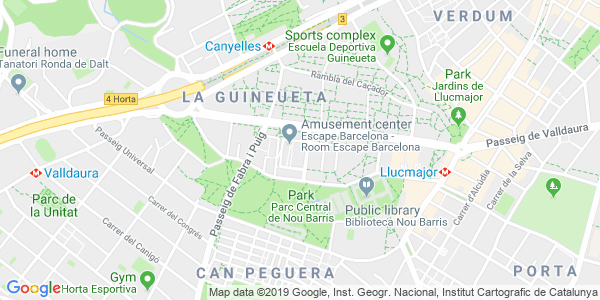 Mapa dirección Escape Barcelona - Barcelona