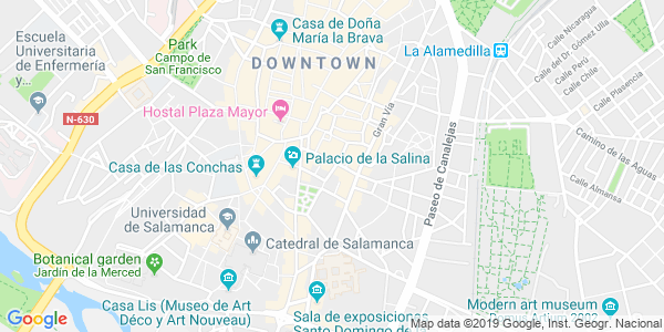 Mapa dirección Escape College - Salamanca