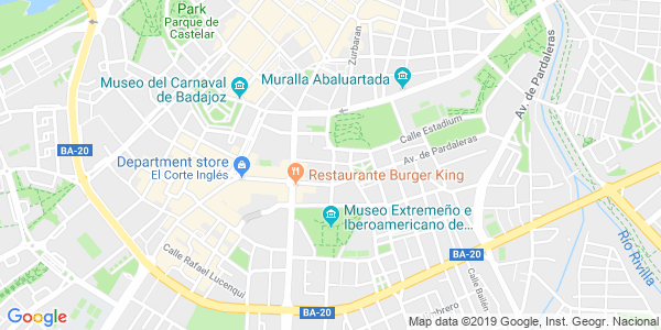 Mapa dirección Fox in a box - Badajoz [ACTUALMENTE CERRADA]