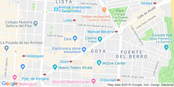 Mapa dirección Komnata - Madrid