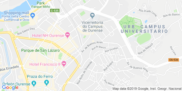 Mapa dirección Sala Enigma - Ourense