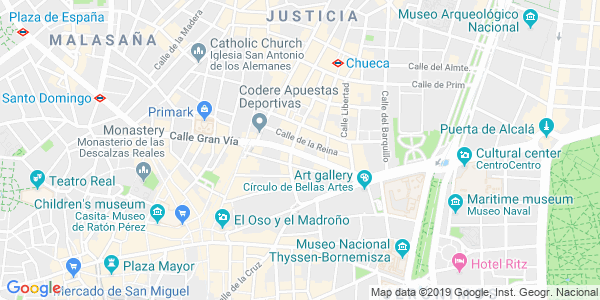 Mapa dirección The X-Door - Madrid